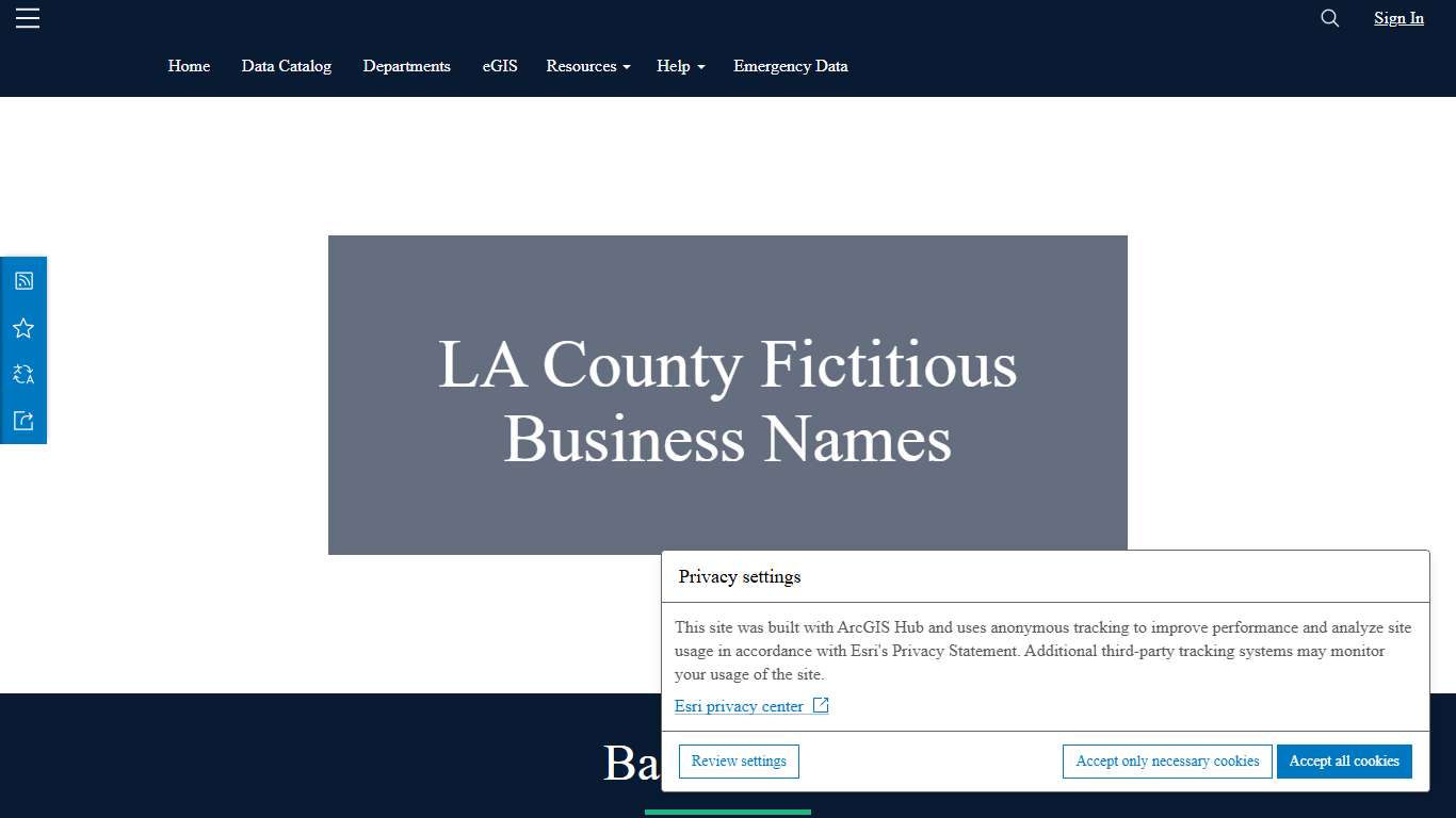 LA County Fictitious Business Names | County of Los Angeles Open Data
